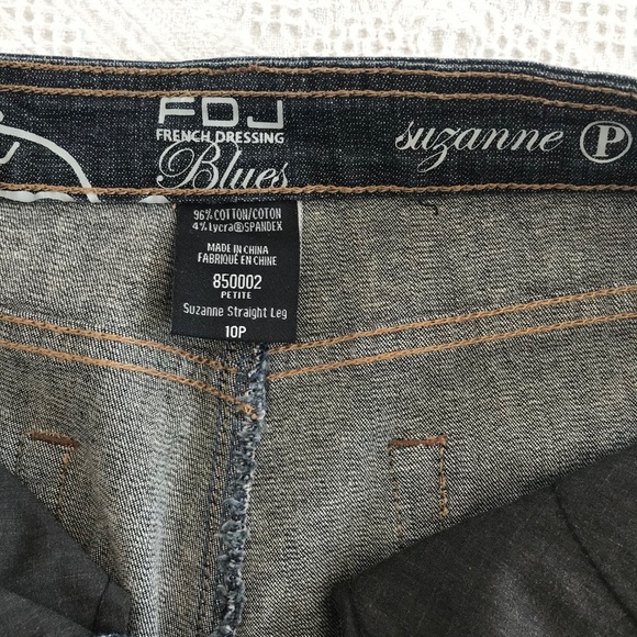French Dressing Blues Suzanne Strait Leg women's size 10 Petite medium wash jean - Picture 8 of 10